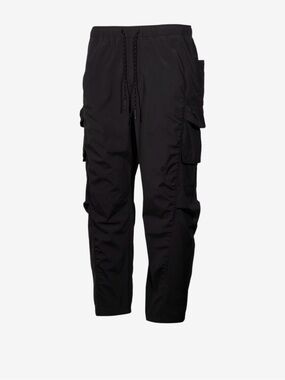 LCKR Rocdale Black Cargo Pants with Drawstring Waist